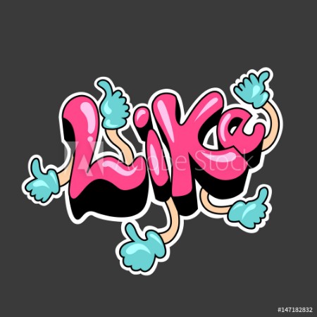 Image de Like in Graffiti style painting vector 